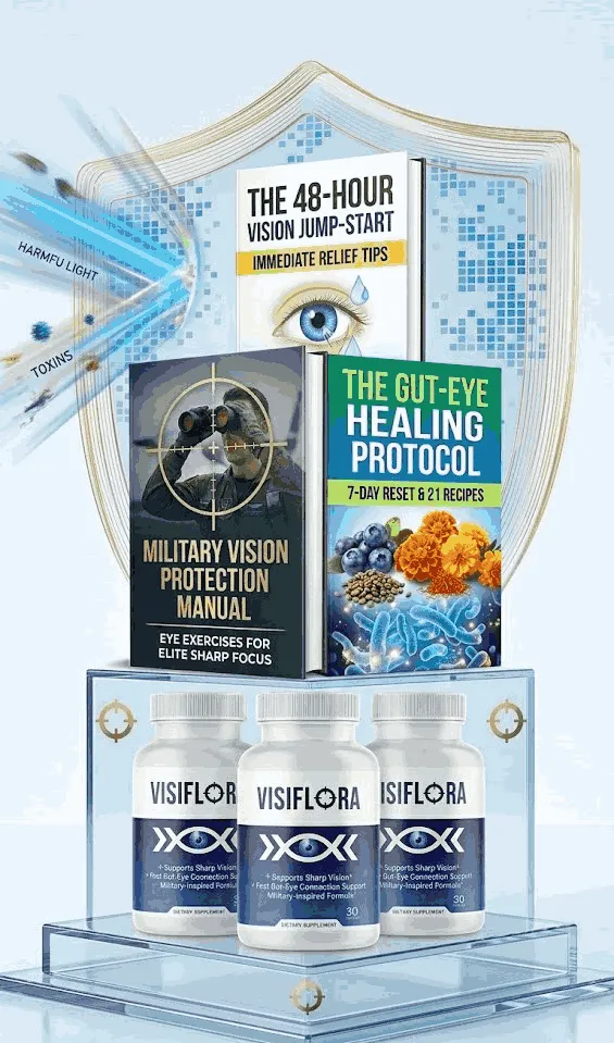 VisiFlora 22 ingredient eye health formula bottles